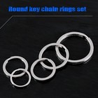 Swpeet 60 Pcs Assorted Multi-purpose Metal Keychain Rings