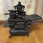Miniature Cast Iron Wood Stove Antique Style Interior Decor Dollhouse Ornament U