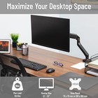 Black Single Monitor Arm Adjustable Stand Desk Mount Up To 35 Inch Vesa Mount