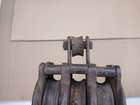 Vintage Pipe  No 4 3 Wheel Block   Tackle Barn nautical All Metal Pulley