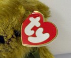 New W  Tags - Ty Beanie Babies Attic Treasures Fern The Bear - 1993 - Retired