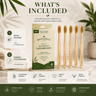 4 Bamboo Toothbrushes Adult Soft Bristles Eco Friendly Bpa Free Vegan