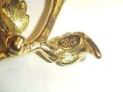 Vintage Stamped Signed  joan Rivers  Gold 10mm  Unset Flower 2  Brooch Pin L975