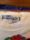 Vintage Fruit Of The Loom Crew Neck White Cotton T-shirt 3 Pack  Size Large