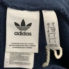 Adidas 3-stripe Shorts Mens Small Navy   Blue Zip Pockets Pull-on Cotton Sweat
