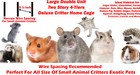 Large Deluxe Double Unit  1 2-inch Bar Cage For Ferret Rat Guinea Pig Chinchilla