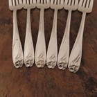 Is Daffodil Set Of 6 Salad Forks 1847 Rogers Silverplate Vtg Flatware Lot C