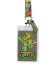 Tmnt City Sewer Id Badge Holder Lanyard With 1 5  Rubber Logo Charm