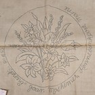 Hooked Rug Pattern Joan Moshimer  spring  Round 15  Chair Seat Cs-115 Burlap Vtg