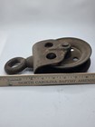 Cast Iron Barn Hay Trolley Track Roller Pulley Hook Vtg Old Door Hardware