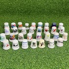 Vintage Lot Mixed State Porcelain Collectible Thimble