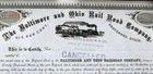 Baltimore   Ohio Railroad Comp  Stock Certificate  Dated 1868 Mint