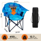 Naizea Portable Heated Folding Chair Fully Padded 450lb Support W 20  Width Seat