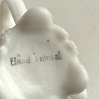 Vintage Kemple Milk Glass Toothpick Holder Three Handled Hand Painted Floral