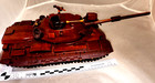 Vintage Vietnamese Mahogany M-48 Patton Desktop Tank Military Gift  Moving Parts