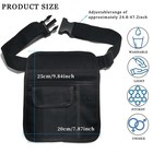 Server Waist Pouch  Black Server Aprons Short Canvas Pocket Apron Restaurant    