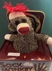 2008 Schylling Sock Monkey Jack In The Box Musical Pop Goes Weasel Toy Metal Box