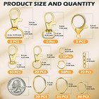 300pcs Keychain Making Kit  Keychain Craft Supplies Including Key Chain Clips  L