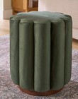 Lillian Velvet Tufted Ottoman  Olive