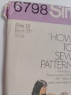 Shirt Top Dress Princess Seam 16 Simplicity 6798 Sewing Pattern Ff Vtg How To