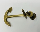 Vintage Nautical Solid Brass Anchor Candlestick Candle Holder Boat Yacht Decor