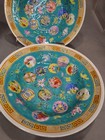 Lot Of 4 Early 20th Century Chinese Porcelain Famille Rose Ball Flowers Plate a 