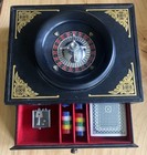Vintage Roulette Wheel Traveling Gambling Toy Game Gaming Music Box