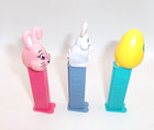 Lot Of 3 Easter Pez Dispensers New Out Of Package Bunny Rabbits   Easter Egg