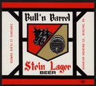 Vintage Label Bull  n Barrel Stein Lager Beer Bavarian Brewing Reading Pa Nrmt 