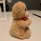 First   Main Small Brown Bear Plush With Red Ribbon Stuffed Animal