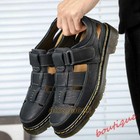 Men s Summer Leather Closed Toe Hollow Out Sandals Casual Formal Business Shoes