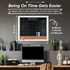 18  X 24  White Framed Chalkboard - Wall Calendar   Cork Bulletin Board W cha   