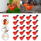 20pack Poultry Water Drinking Cups Chicken Hen Plastic Automatic Drinker Quail