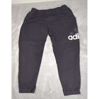 Adidas Track Pants Mens Xxl Black Elastic Waist Essential Performance Logo 34x28