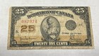 Dominion Of Canada 1923 Twenty Five Cents Fractional Currency  Free Shipping   