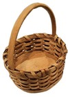 Vintage Hand-woven Basket Artist Signed Heavy Duty 8 dx10 h
