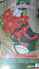 Bucilla Felt Stocking Kit 86705  Christmas Poinsettia 18  Sealed  Free Ship