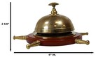 Vintage Brass Nautical Rudder Helm Wheel Paperweight Desk Counter Call Bell 6 d