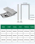 Meite 20ga 1 2 crown 3 4 -7 8  Length Fine Wire Staples Galvanized 3000-60000pcs