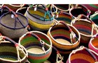 Extra Large African Bolga Ghana Market Basket 16 -18  Across  colors Vary 