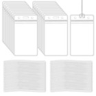10 Pack Clear Plastic Luggage Bag Tag Holder Badge Label Tag Holder With 10 P   