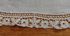 Vgt White Linen Center Floral Fancy Lace Hankie Handkerchief