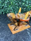 Vtg Antiquebull Frog Toad Playing Dominos Taxidermy Mexican Folk Art Corona Beer