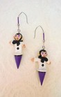 Prince Rogers Nelson Cone Puppet Earrings - Lightweight  Custom-made Hook Style