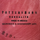 Pottery Barn Sausalito Merlot Rimmed Ceramic Coaster Made In Mexico Free Ship