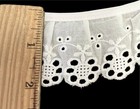 2  Ruffled Gathered Embroidery Eyelet Trimming - 6 Continuous Yards 