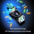 729 Light Effect Fidget Spinner Alloy R188 Silent Bearing Rotating Gyro Toy Gift