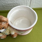 Vintage Relpo Ceramic Baby Nursery Decor Planter Drum Anthropomorphic Bear