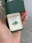 Art Deco Antique Vintage 4 20 Ct Natural Green Emerald Ring 14k Yellow Gold Fn