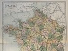 1882 France In Departments Original Antique Map By John Bartholomew